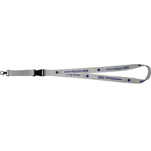 Good quality silk-screen printing polyester lanyard with metal hook and plastic buckle | EVPL4101